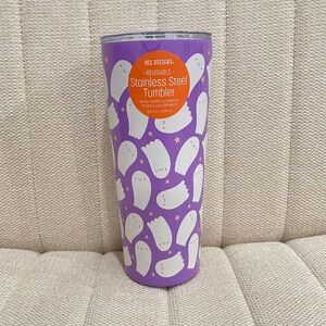 OCS Designs Purple Ghost Stainless Steel‎ Tumbler 22.9 oz Halloween Spooky Cup